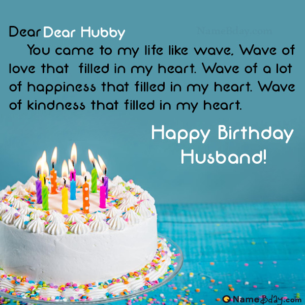 Happy Birthday Dear Hubby Images Of Cakes Cards Wishes